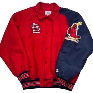 Vintage Starter St Louis Cardinals Two Toned Dugout Jacket (Size XL)